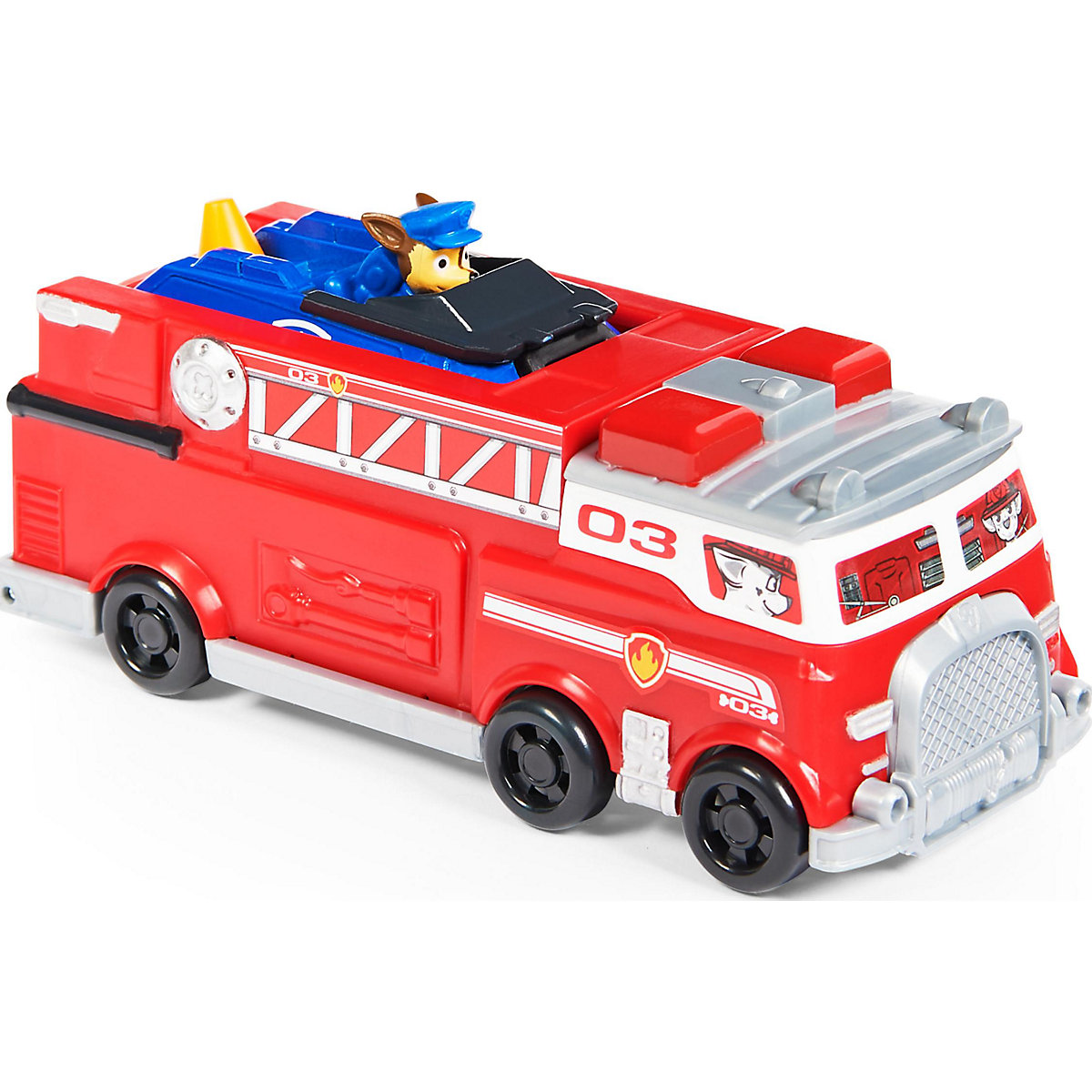 Paw Patrol True Metal Team Fahrzeuge 2er Set mit Feuerwehrwagen und Chase im Polizeiauto, Maßstab 1:55, Spielzeug für Kinder ab 3 Jahren