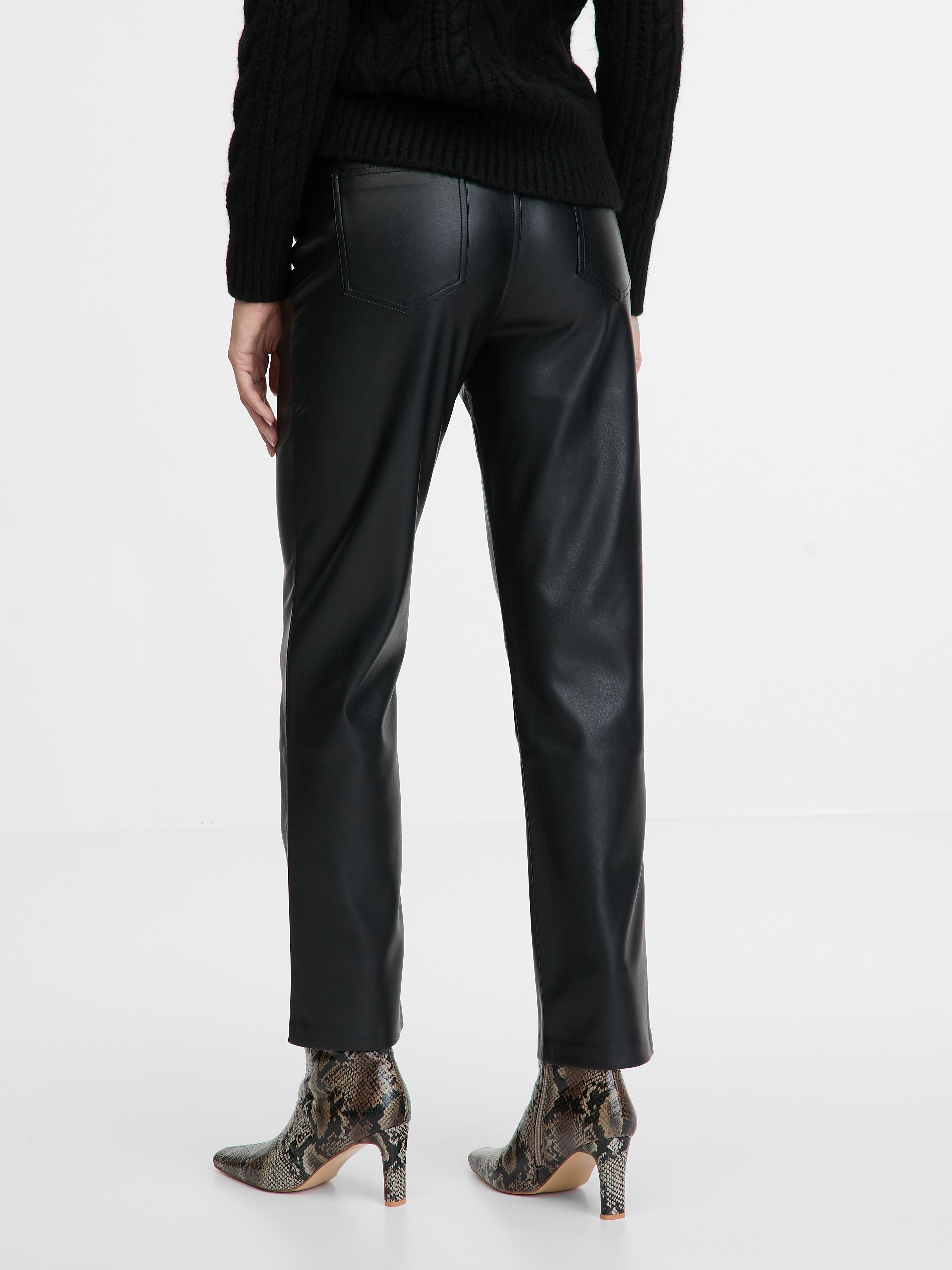 Schwarze Damen Lederhose ORSAY