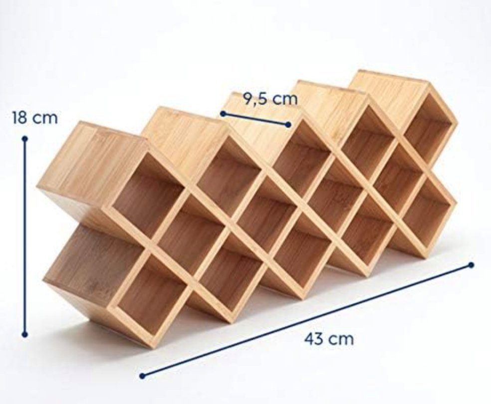 Hanseküche Gewürzregal Gewürzregal aus Holz – FSC®-zertifiziert, Komplettset inkl. Gläser und Streuaufsatz 1-tlg., Komplettset aus nachhaltigem und zertifiziertem Bambusholz