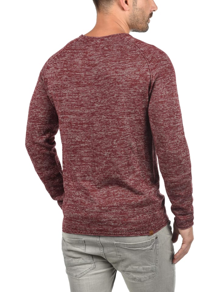 BLEND Strickpullover BHDan 20700587ME Strickpullover mit aufgerollten Säumen in Rot günstig kaufen