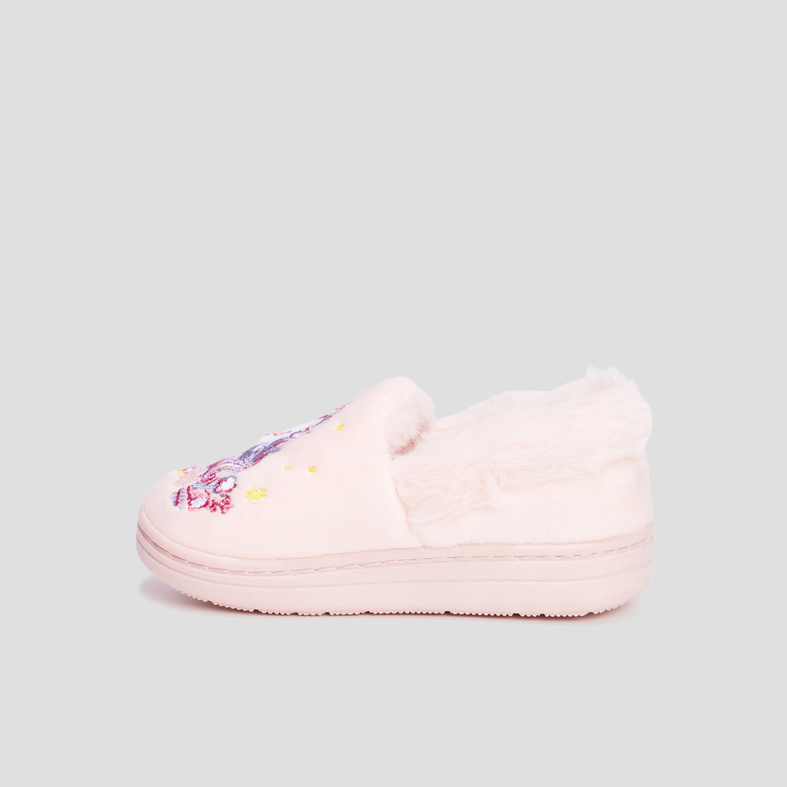 Chaussons sans gêne fourrés Licorne rose fille | La Halle