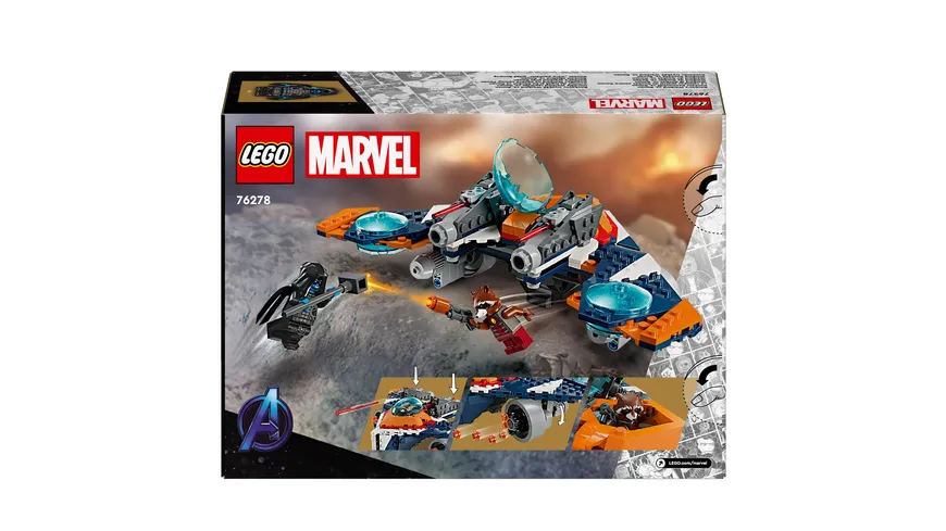 LEGO Marvel 76278 Rockets Raumschiff vs. Ronan Set, Raumschiff-Spielzeug