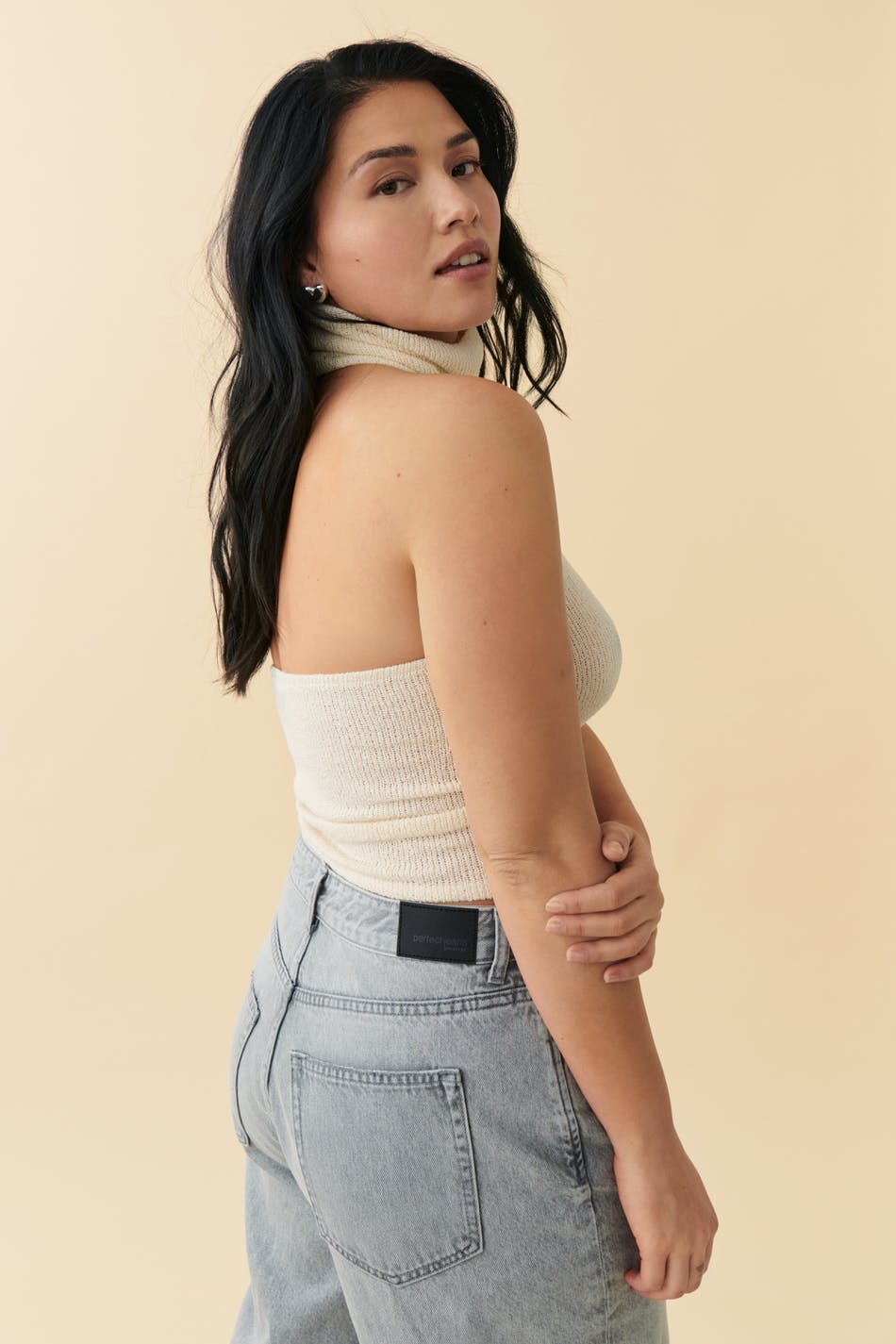 Halterneck polo top