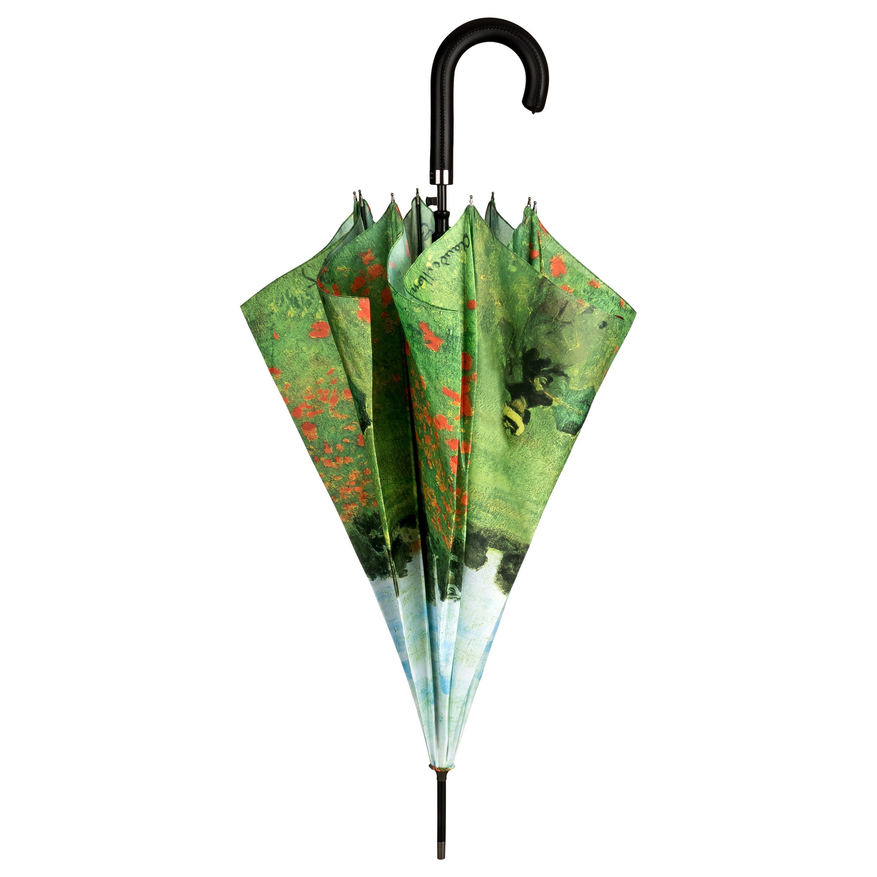 von Lilienfeld Stockregenschirm Motivschirm Claude Monet: Mohnblumenfeld Auf-Automatik Kunst, 100% Regenschutz / 95 % UV-Schutz