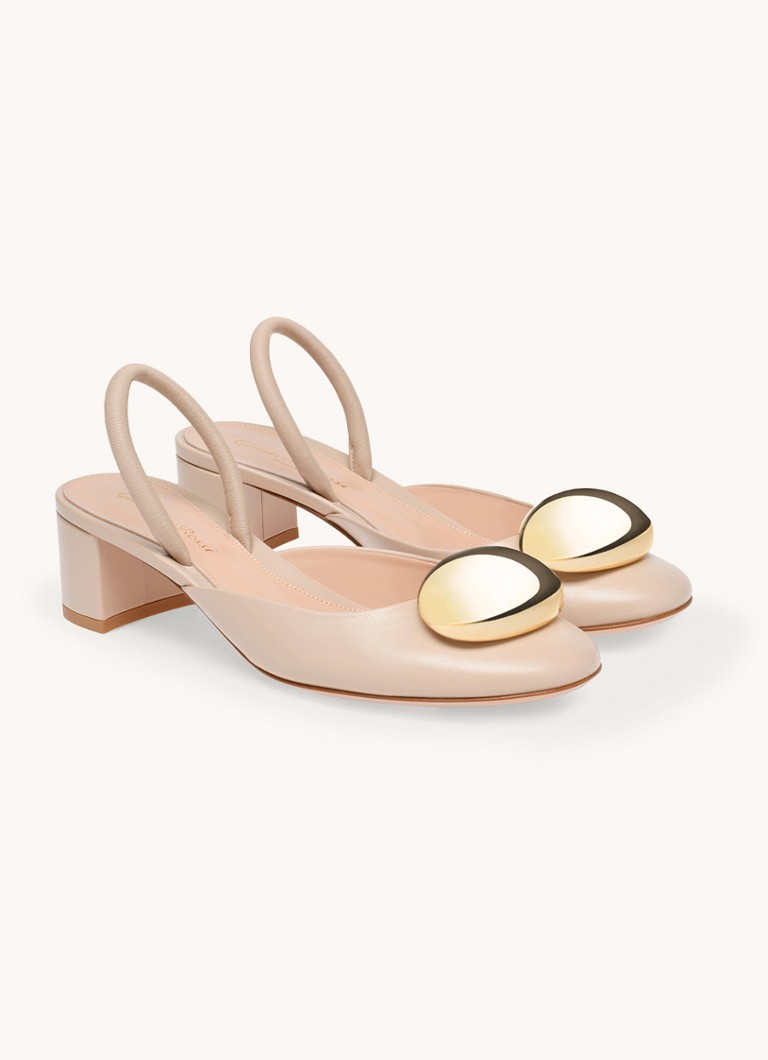 Gianvito Rossi Sphera 45 lambskin slingback