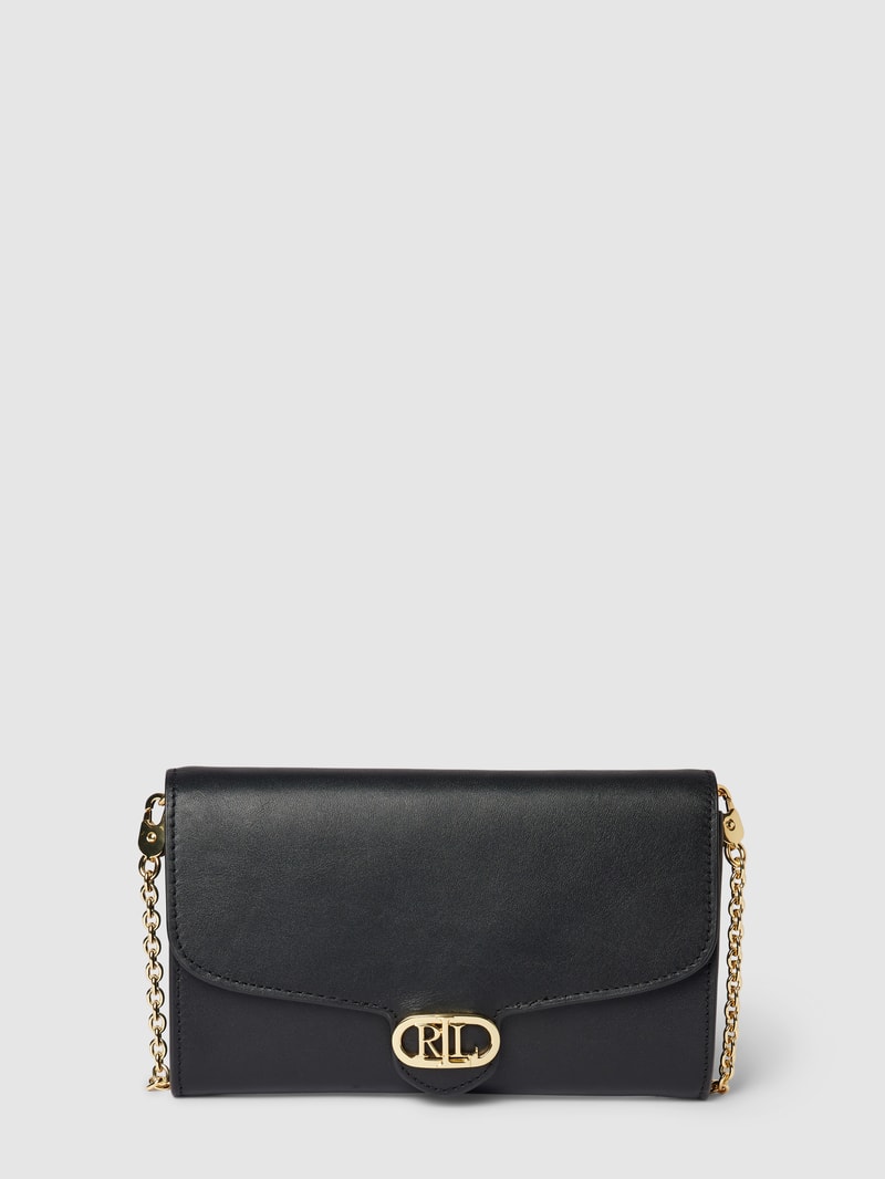 Crossbody Bag mit Label-Applikation Modell 'ADAIR' in schwarz