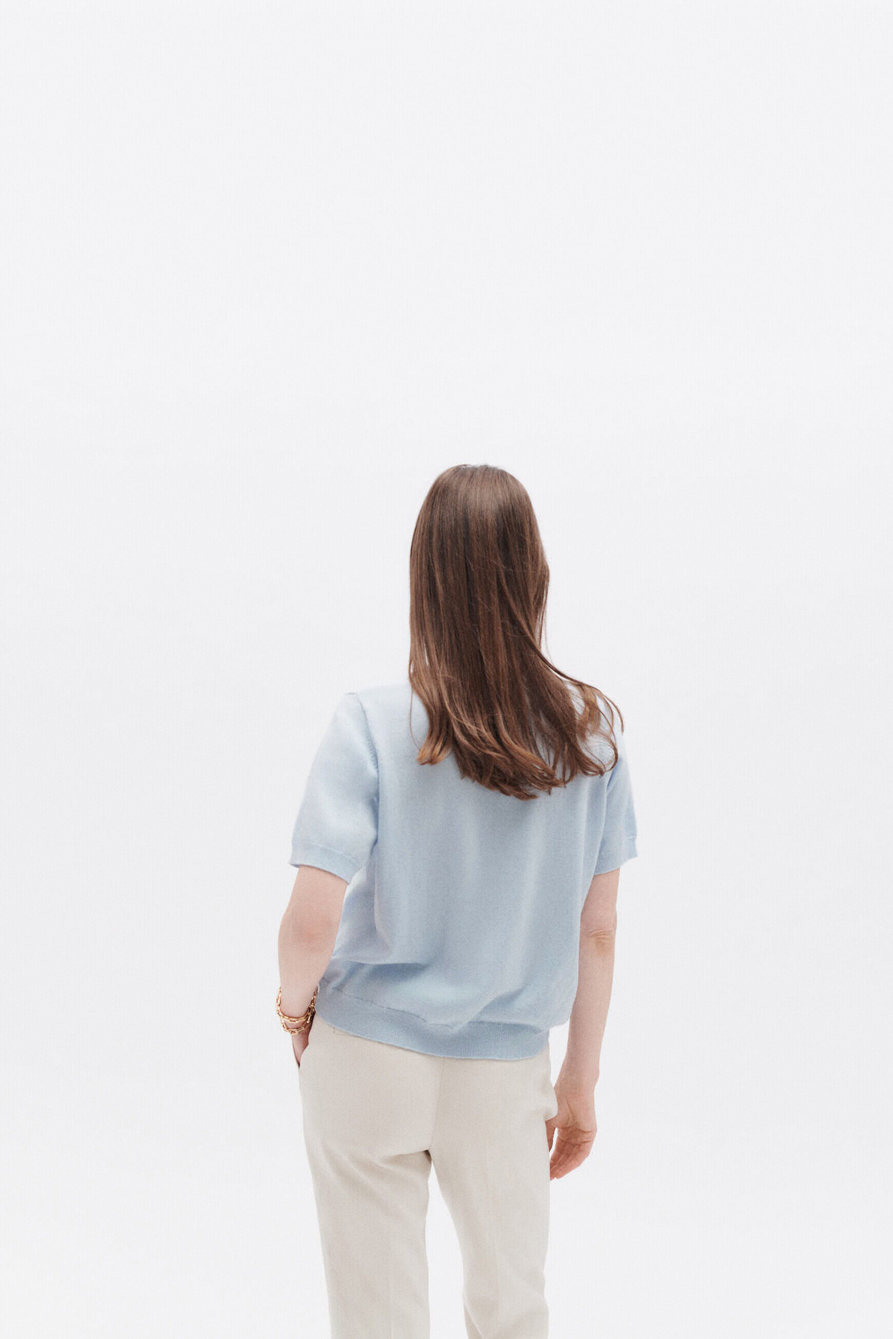Pull maria bleu ciel femme
