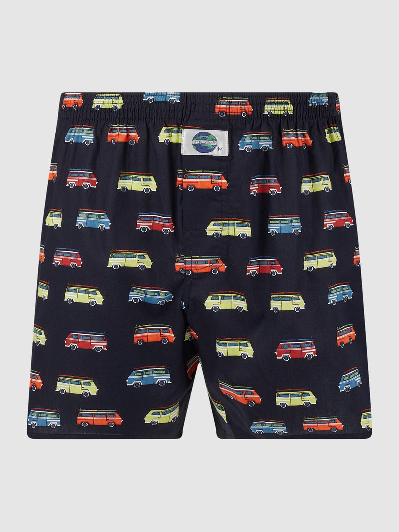 Boxershorts aus Baumwolle mit Allover-Muster in dunkelblau