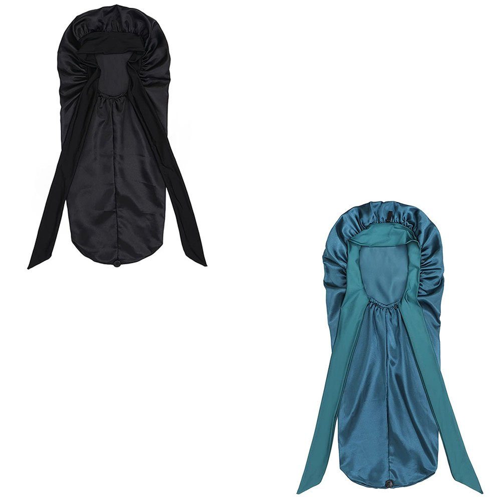 KOMIRO Schlapphut Lange Satin Haarhaube Mädchen seidige Mütze Damen 2 Stück (2-St)