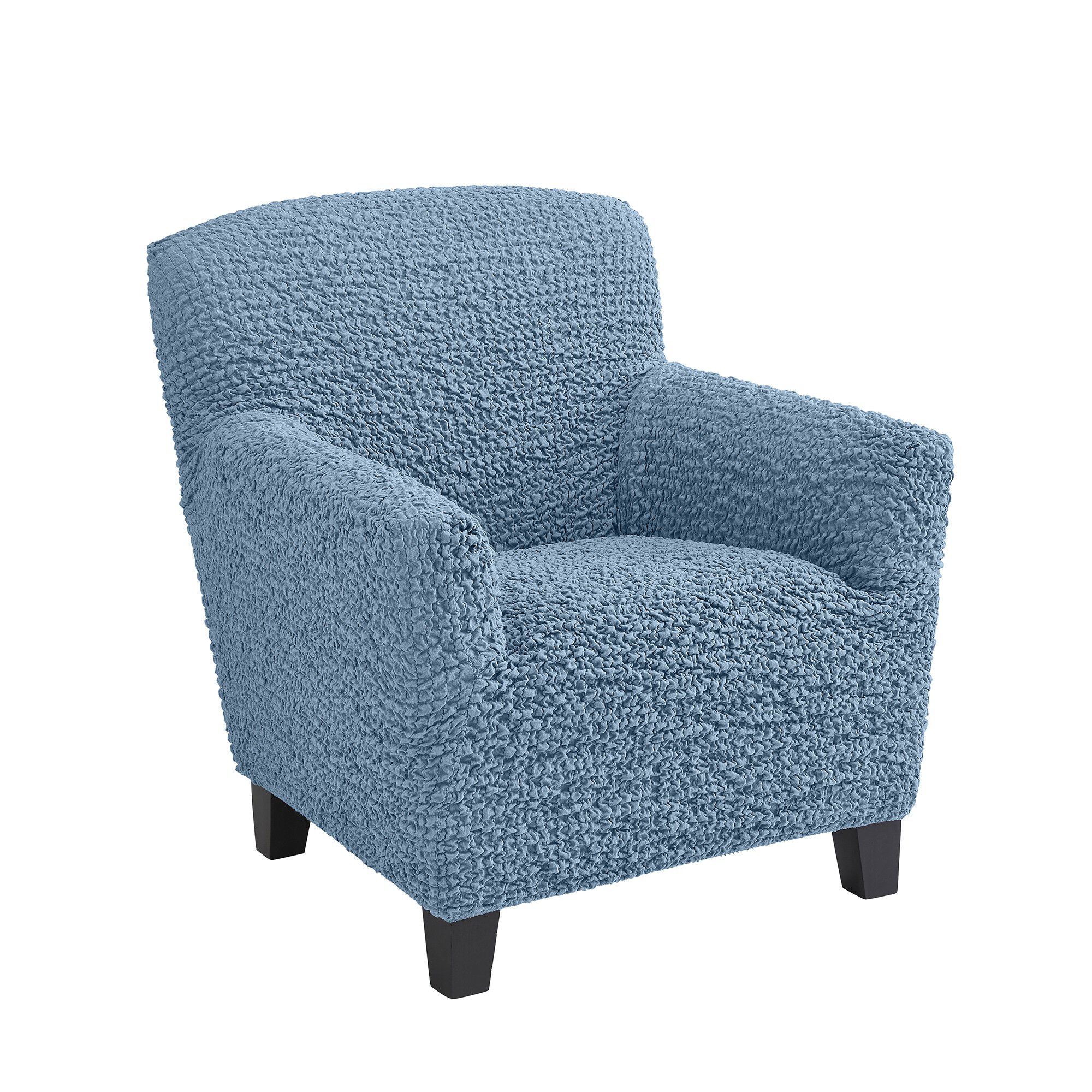 Housse gaufrée bi-extensible canapé fauteuil accoudoirs