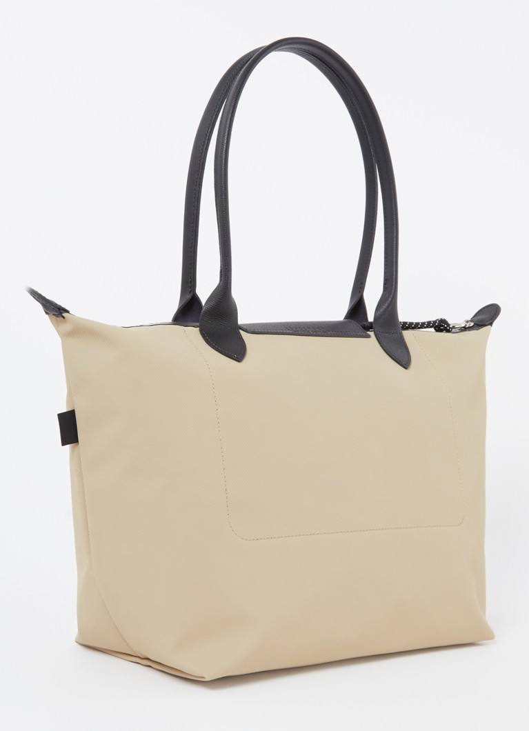 Geantă tote Longchamp Le Pliage Energy, mărimea L, cu detalii din piele.