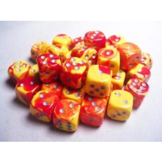 Red-Yellow with Silver 36xW6 12mm (Gemini)