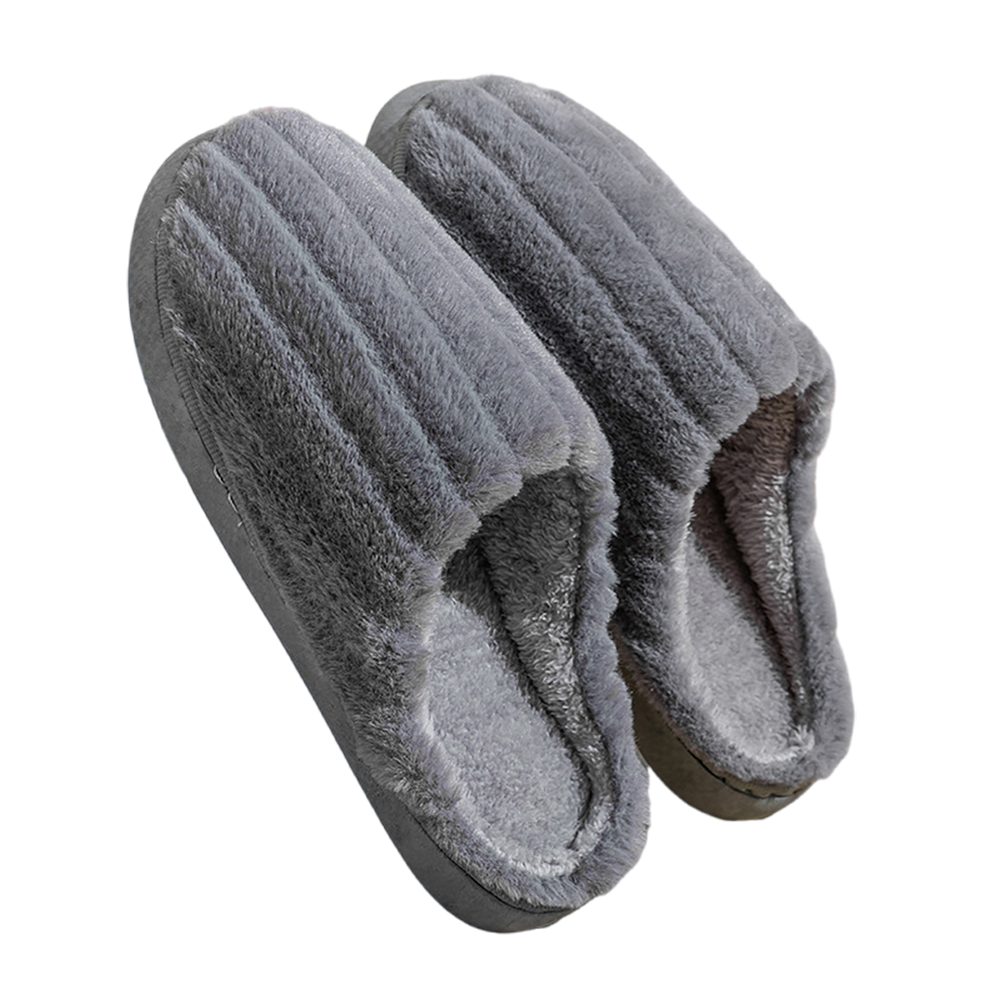 Deliana.home Winterpantoffeln aus Baumwolle, innen rutschfest Plüsch Hausschuhe (1-tlg., Rutschfeste Sohle) Warm gefütterte, weiche Winterpantoffeln