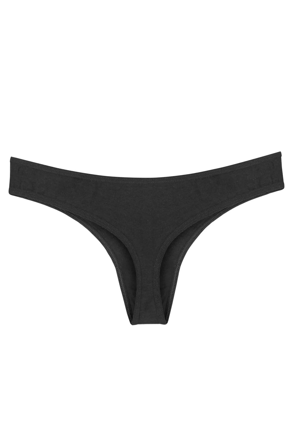 Nicoletta  Damen-Tangas, 5er-Pack, Höschen aus Lycra-Baumwolle, SCHWARZ