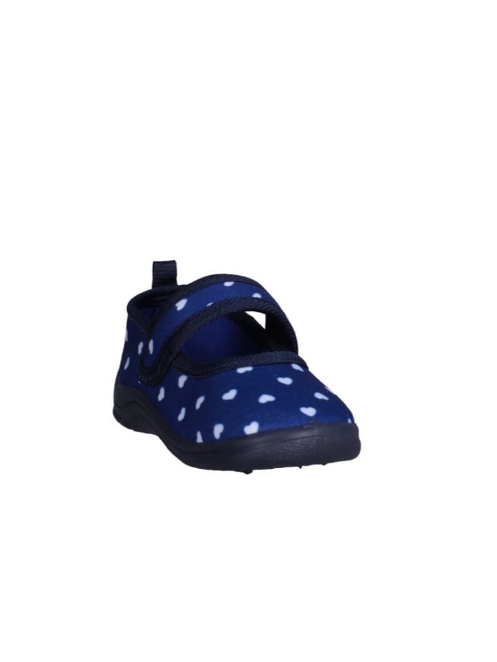 Playshoes Hausschuh Herzchen in Marine günstig kaufen