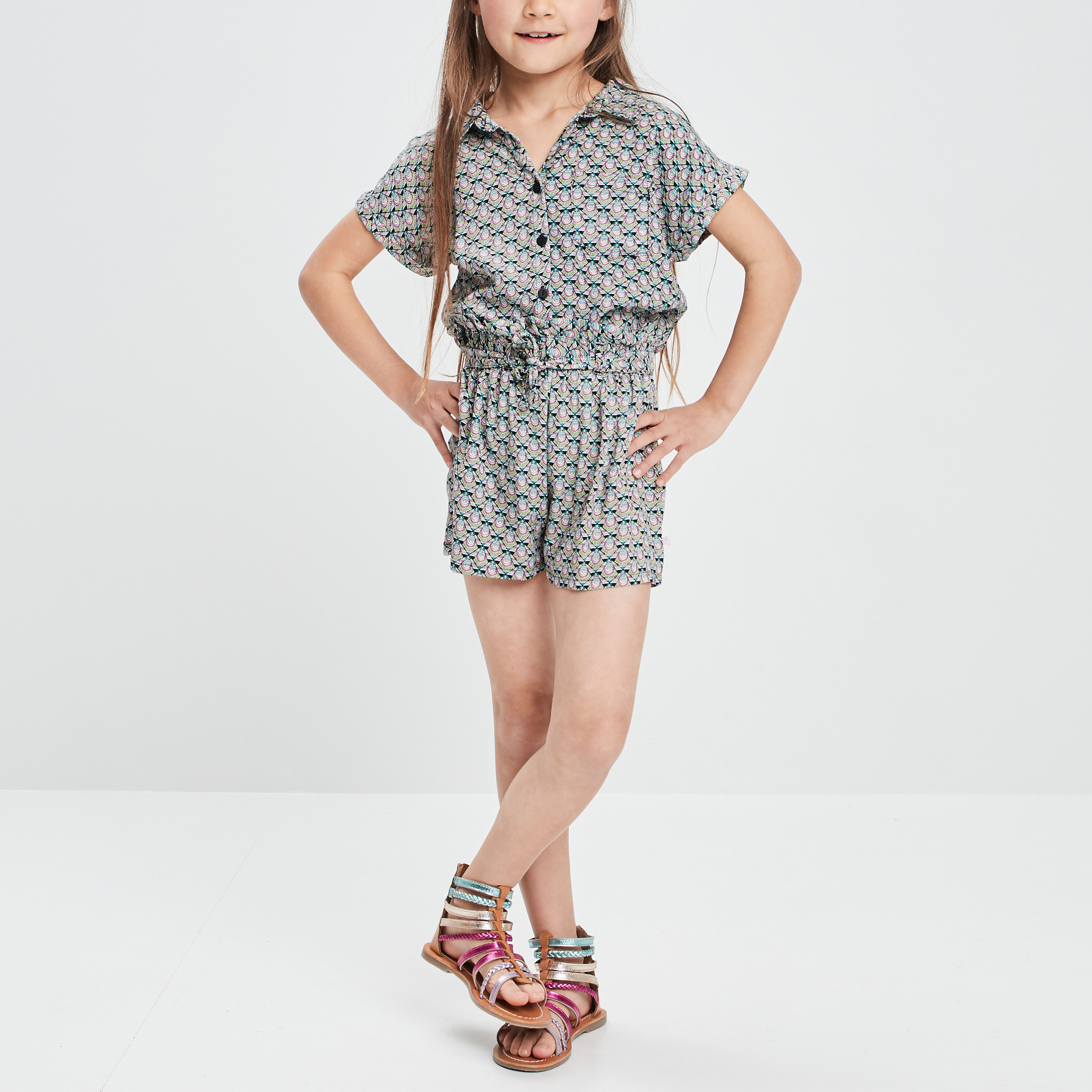 Chemise manches courtes ecru fille | La Halle