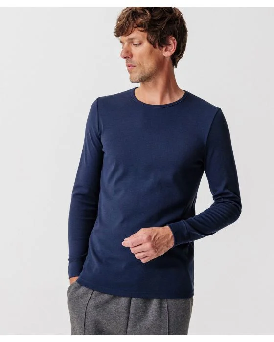 Tee-shirt col rond, maille interlock Thermolactyl