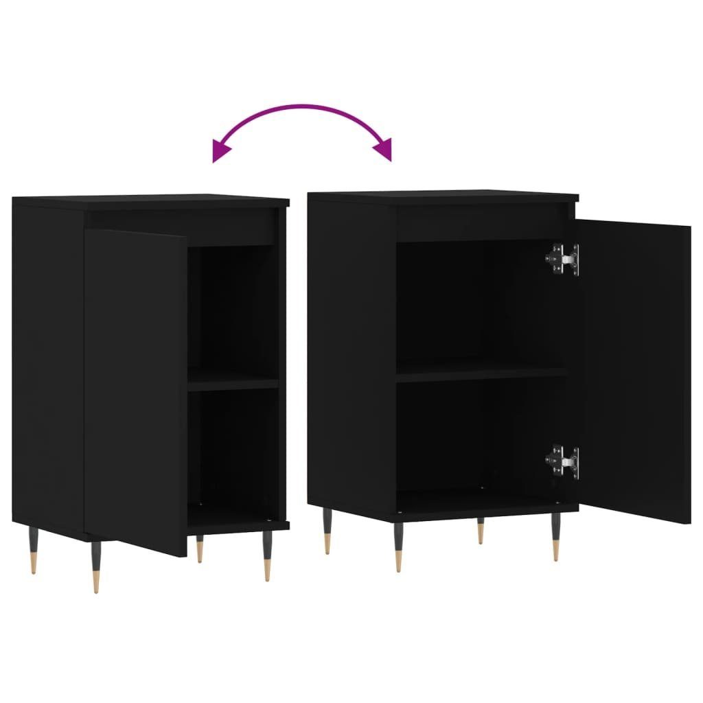 vidaXL Anrichte Sideboards 2 Stk Schwarz 40x35x70 cm Holzwerkstoff Kommode