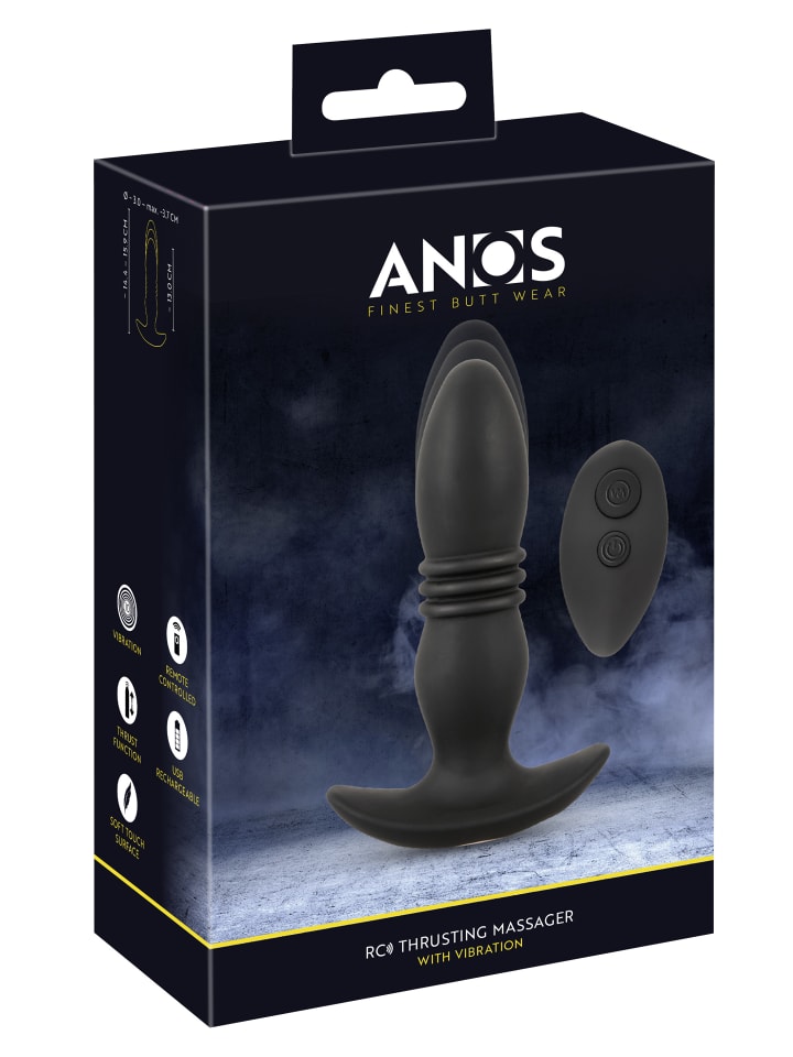 ANOS Analplug RC Thrusting Massager in schwarz günstig kaufen 15,5