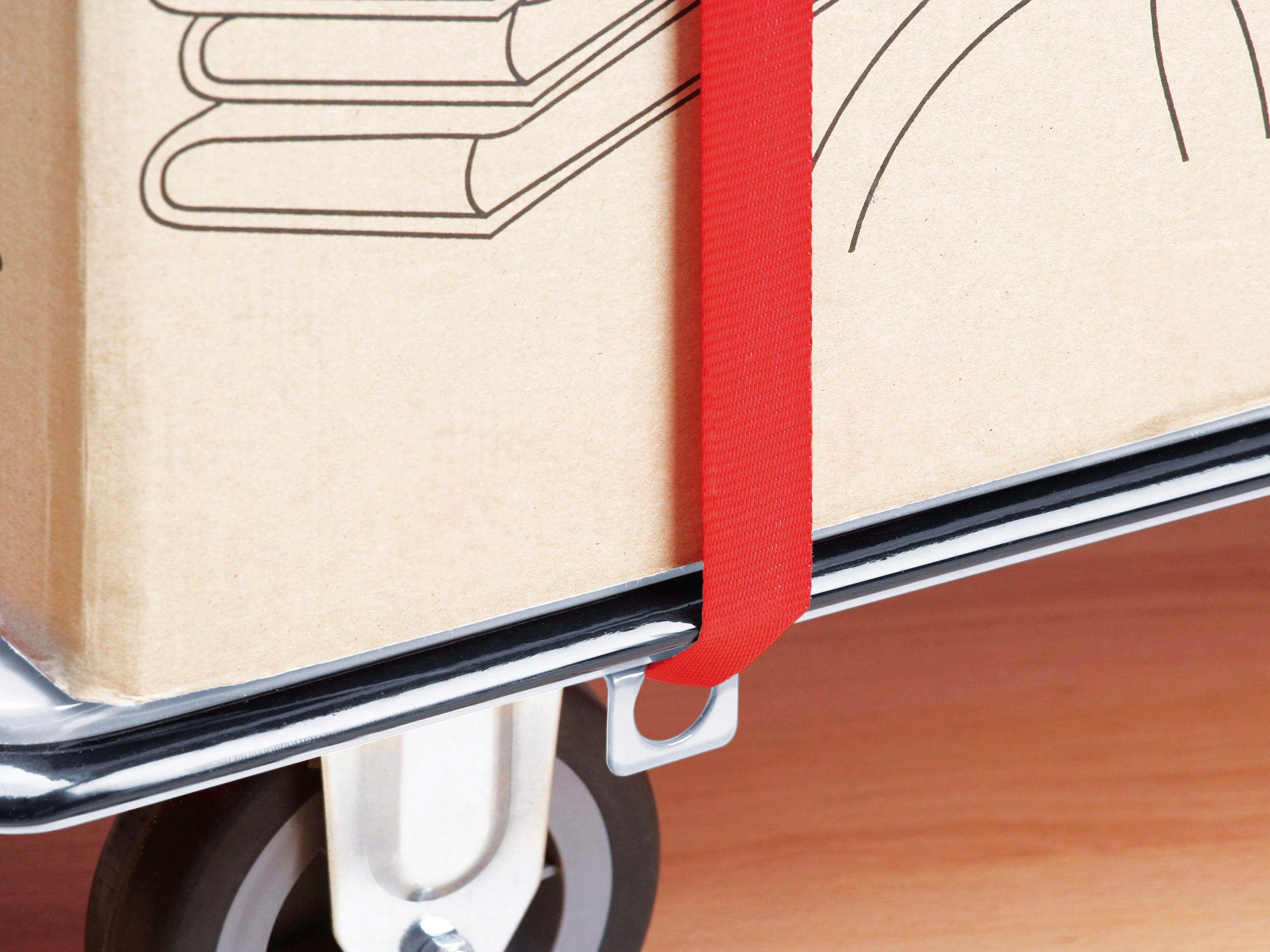 meister Transportwagen cut-off, Klappwagen / 8985630, bis 300 kg Tragkraft, Feststellbremse, Lenkrollen, Antirutschbesch.