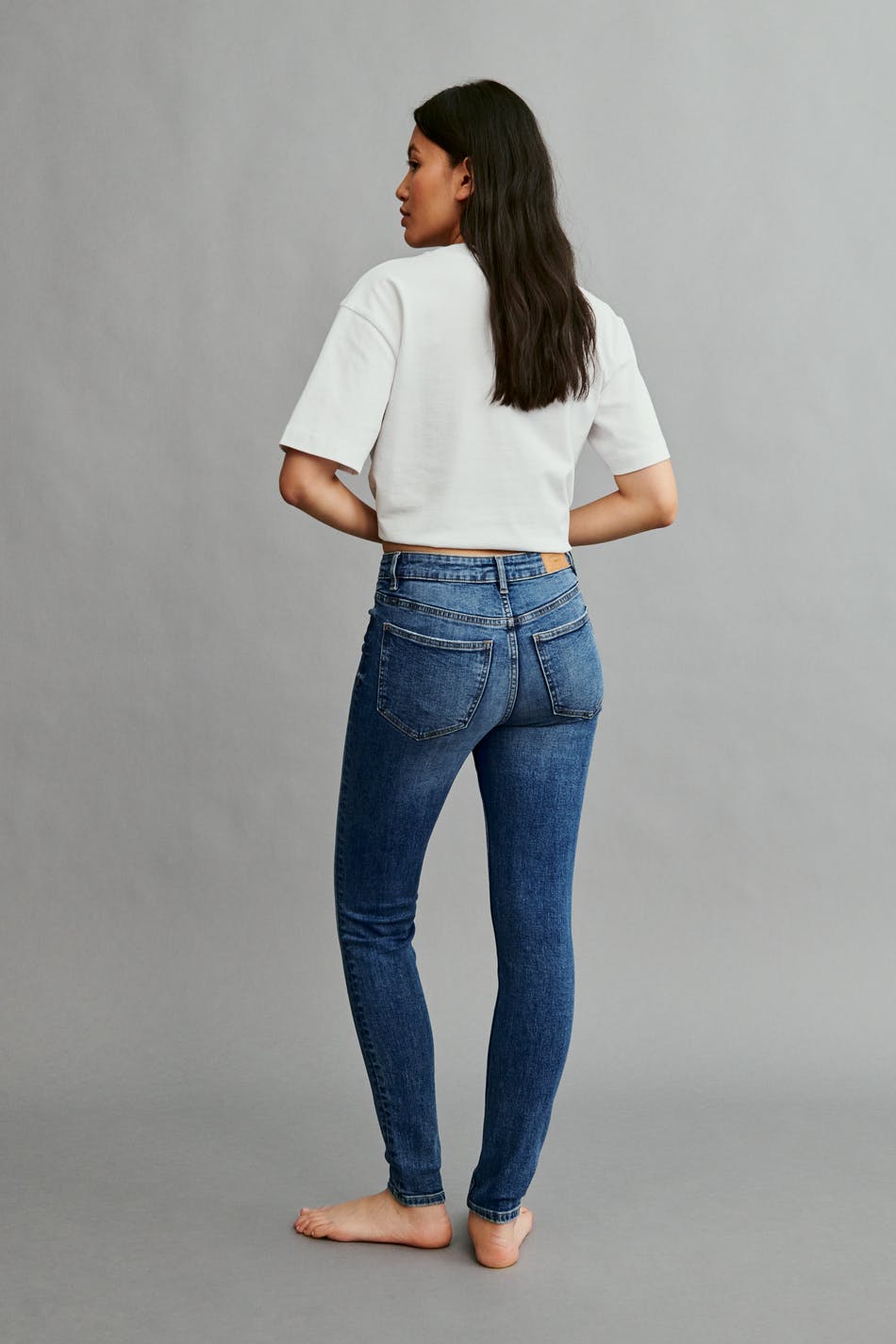 Mid waist skinny jeans