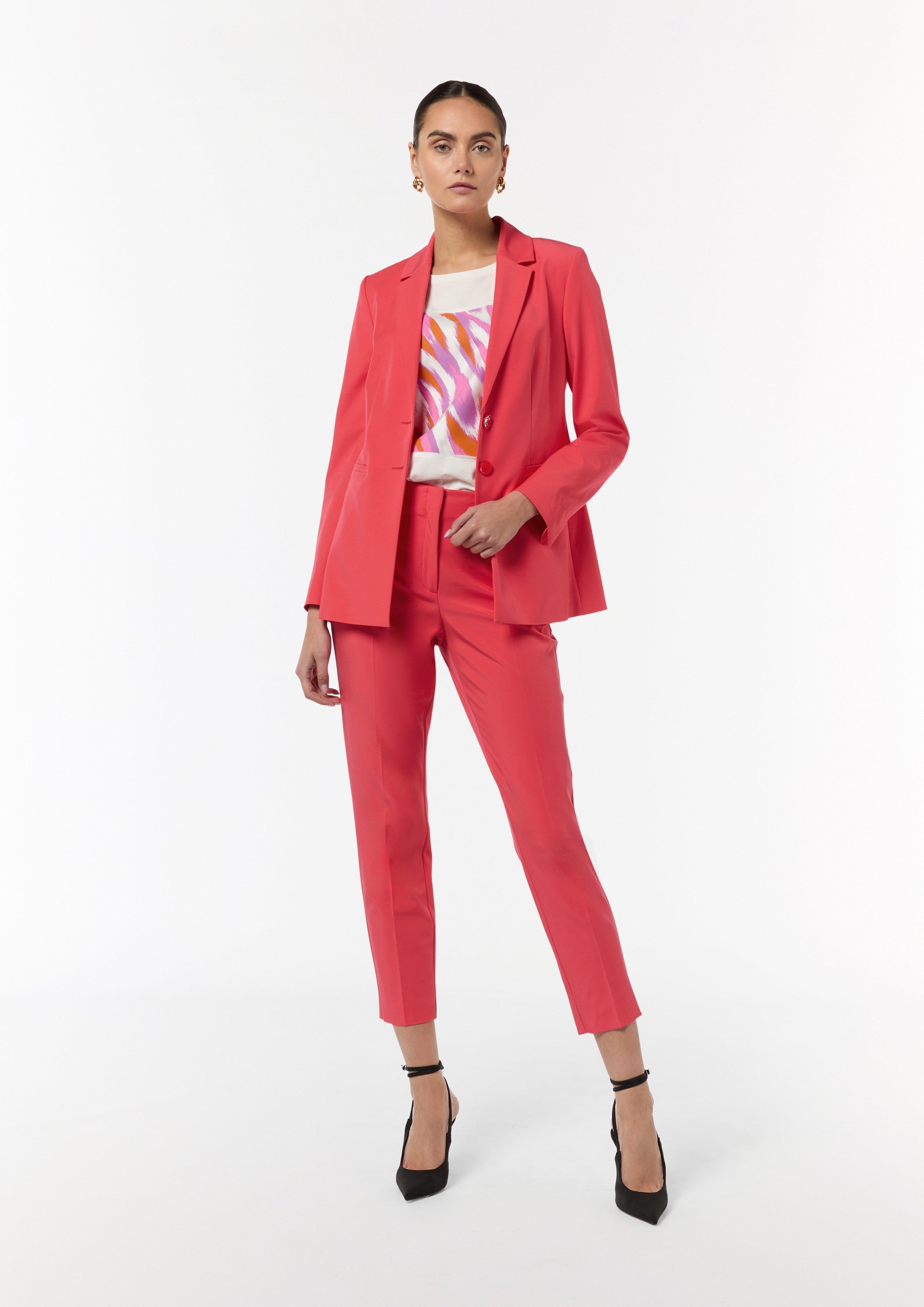 Elastischer, taillierter Blazer aus Viskosemix - pink