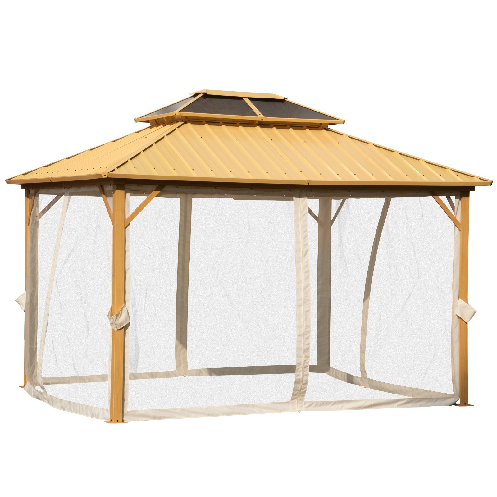 Outsunny Pavillon Pavillon mit Seitenwänden
