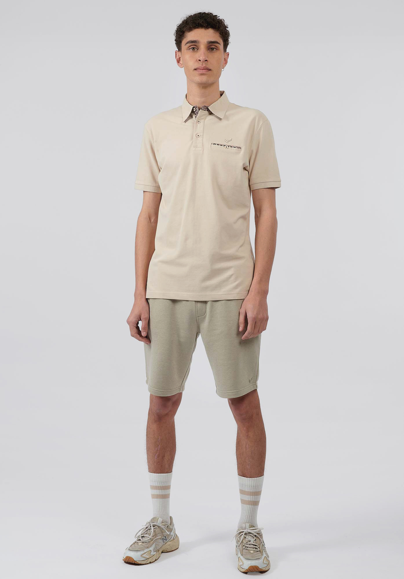 NAEL   Polo beige homme