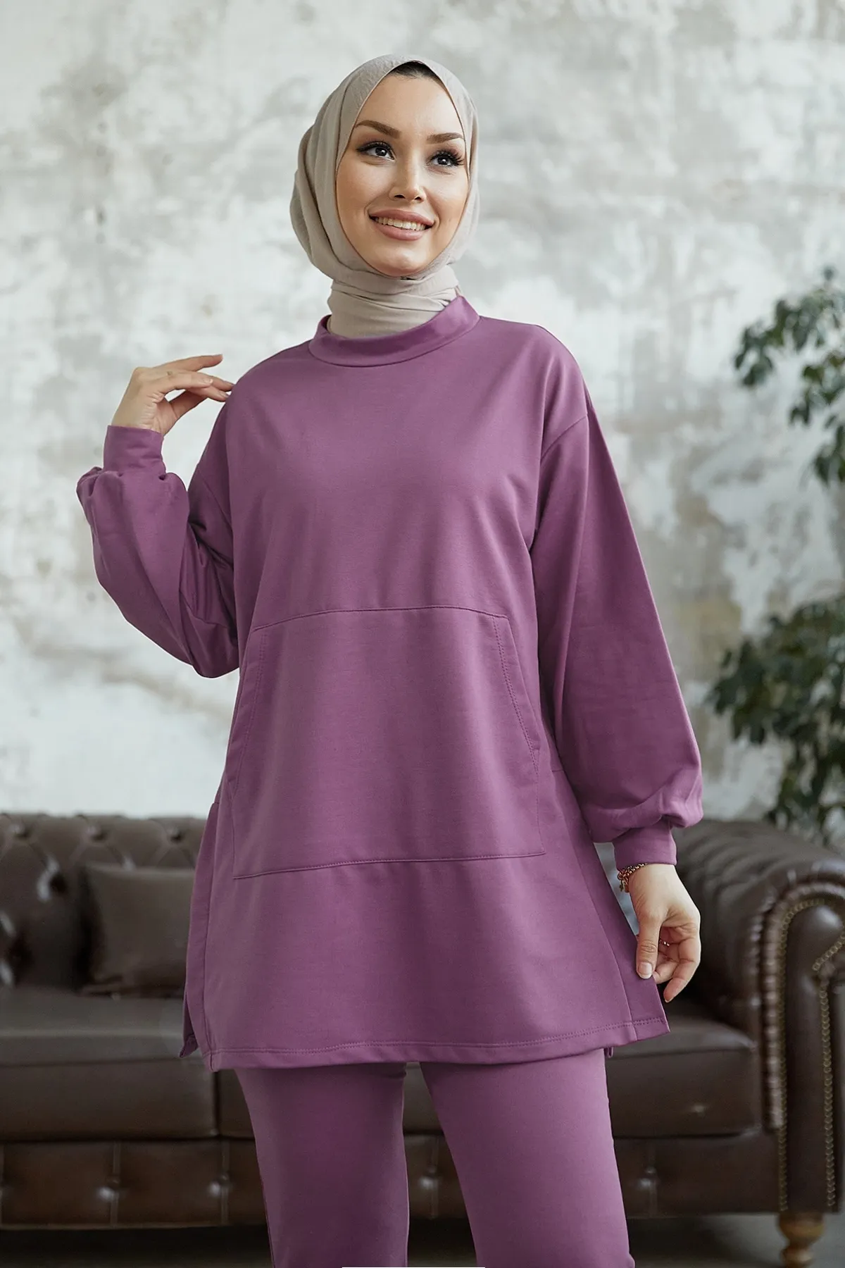 InStyle  Miora Spanisches Knöchel-Zweiteiler-Set – Flieder