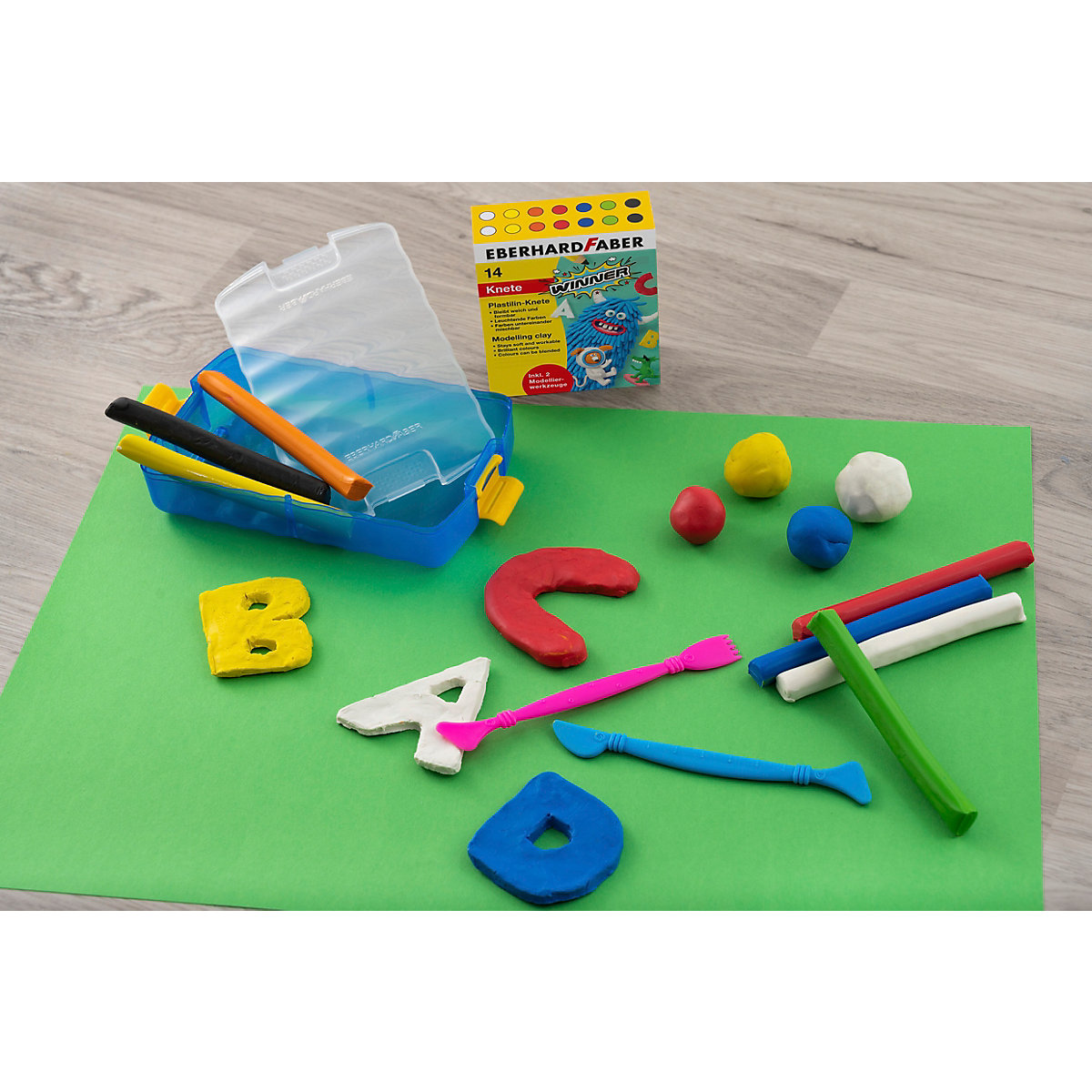 Plastilin-Knete, 10 Stangen, inkl. Werkzeug