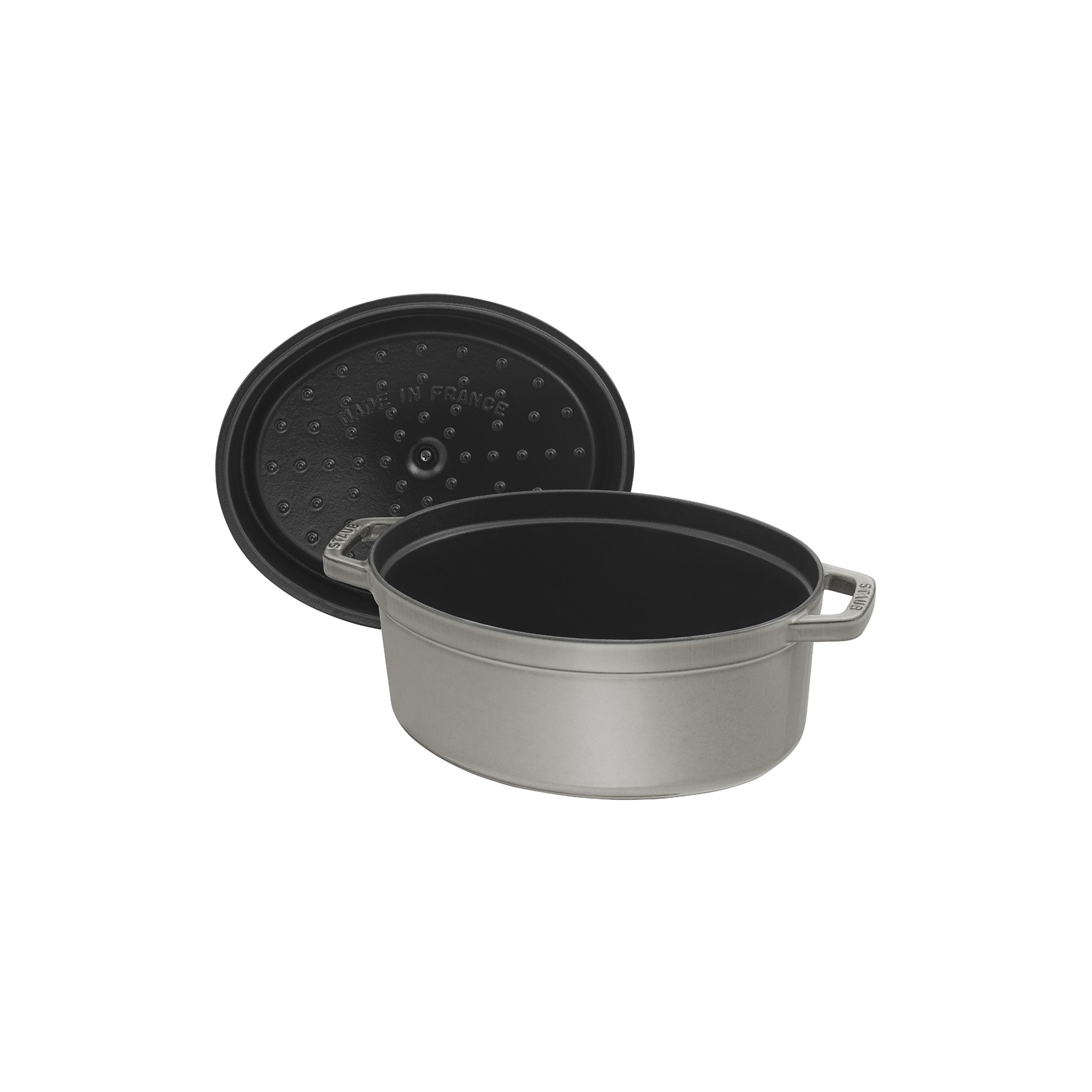 Cocotte 15 cm, oval, Graphit-Grau, Gusseisen