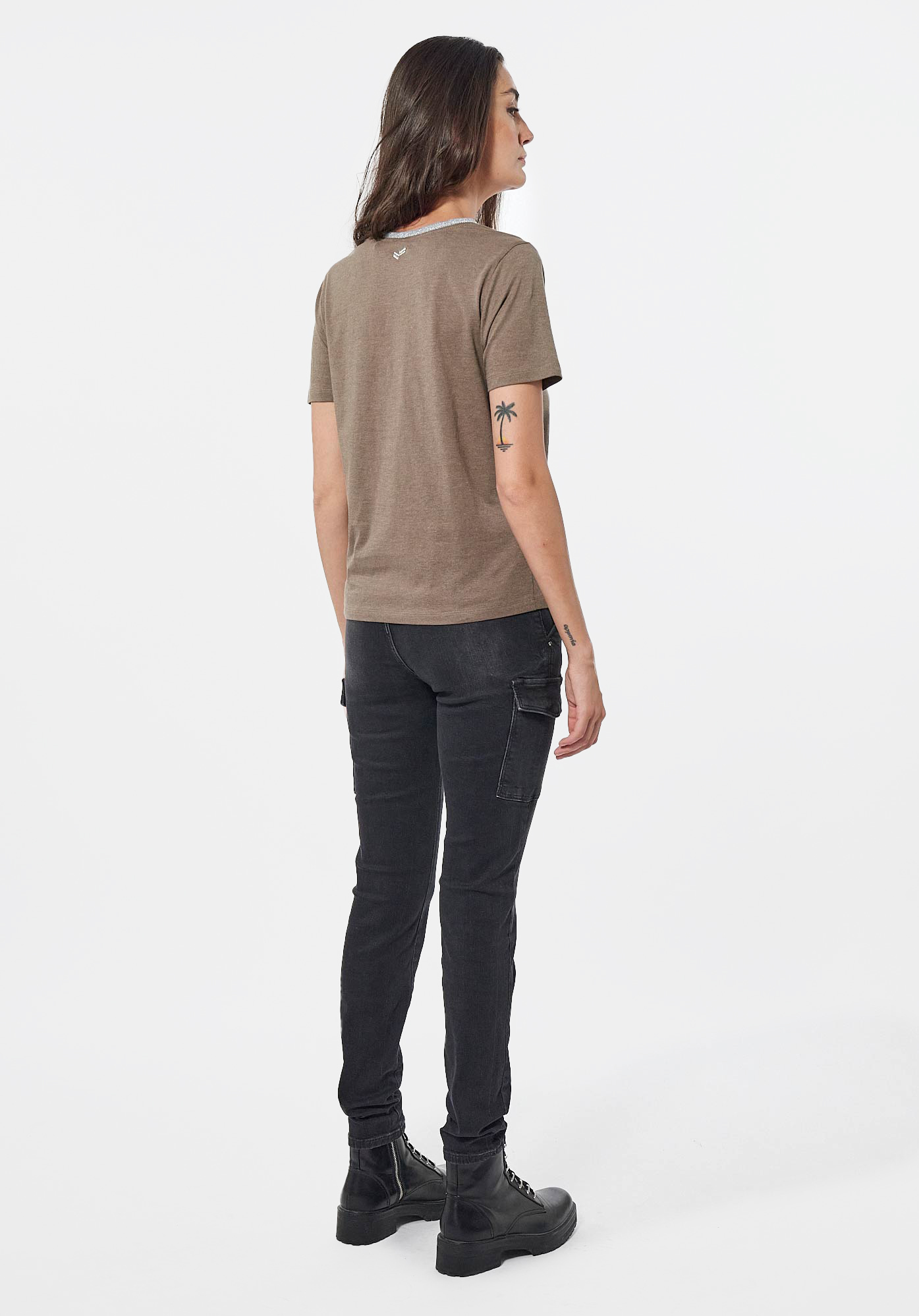 FINE   T-shirt kaki Femme