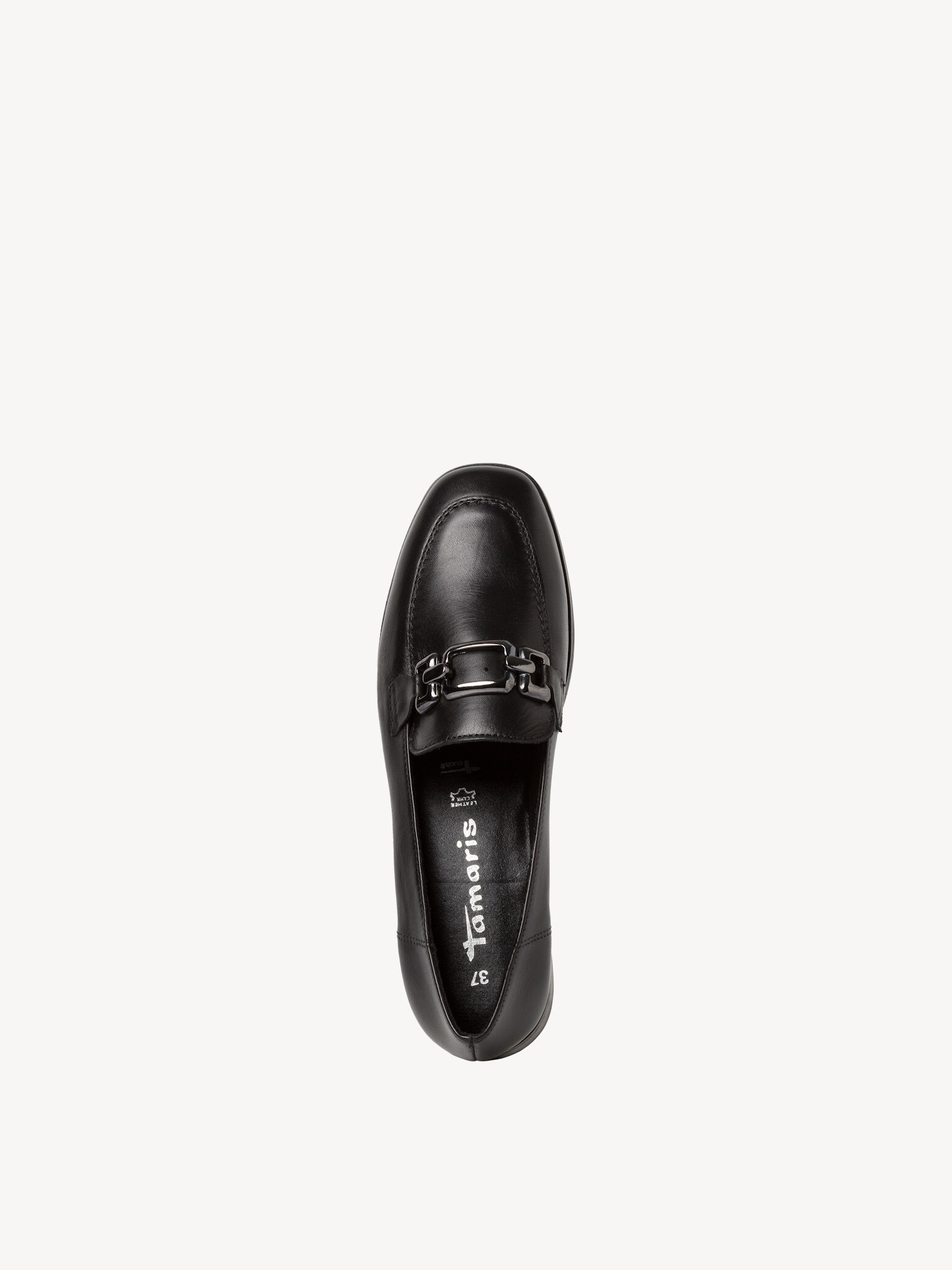 Slipper en cuir - noir