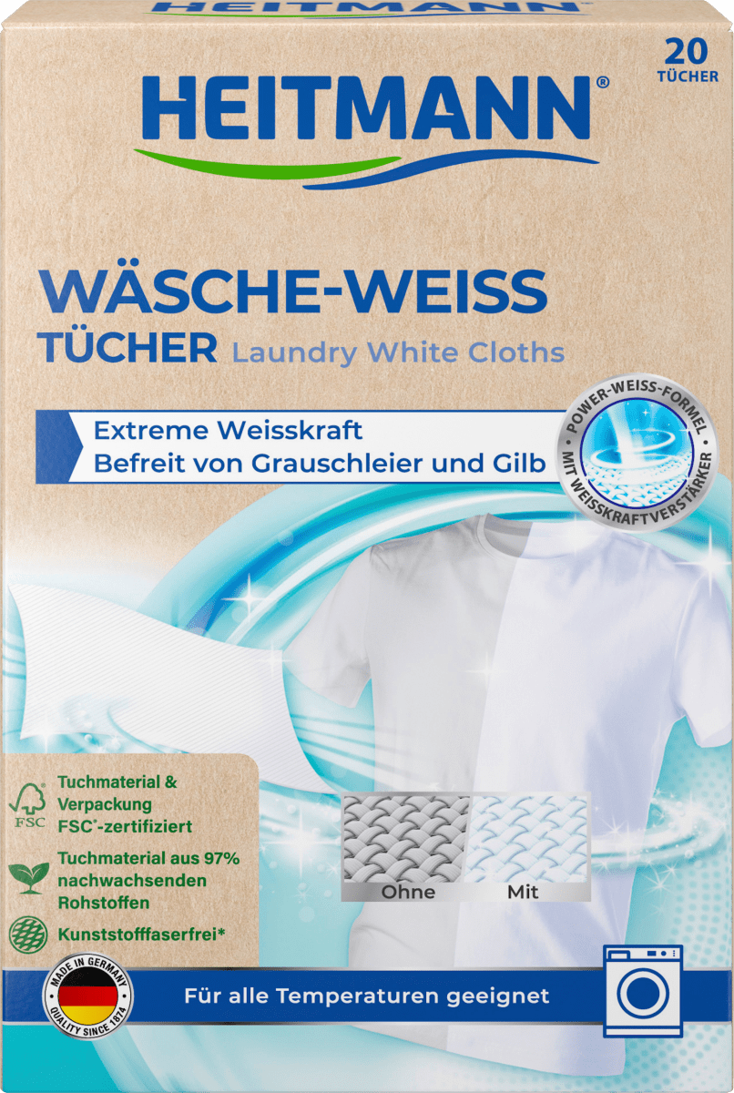 Wäsche Weiß-Tücher, 20 St