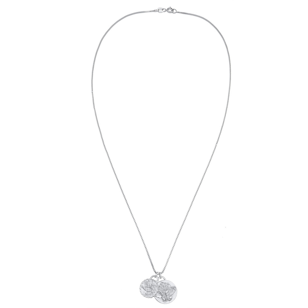 Elli Elli Collier Femmes Plaquette Ganesha Spirituel en Argent Sterling 925 Bijoux
