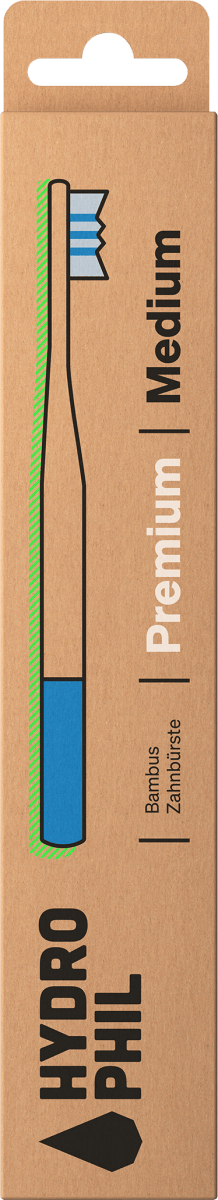 Zahnbürste Premium medium / natur & atlantic ocean, 1 St