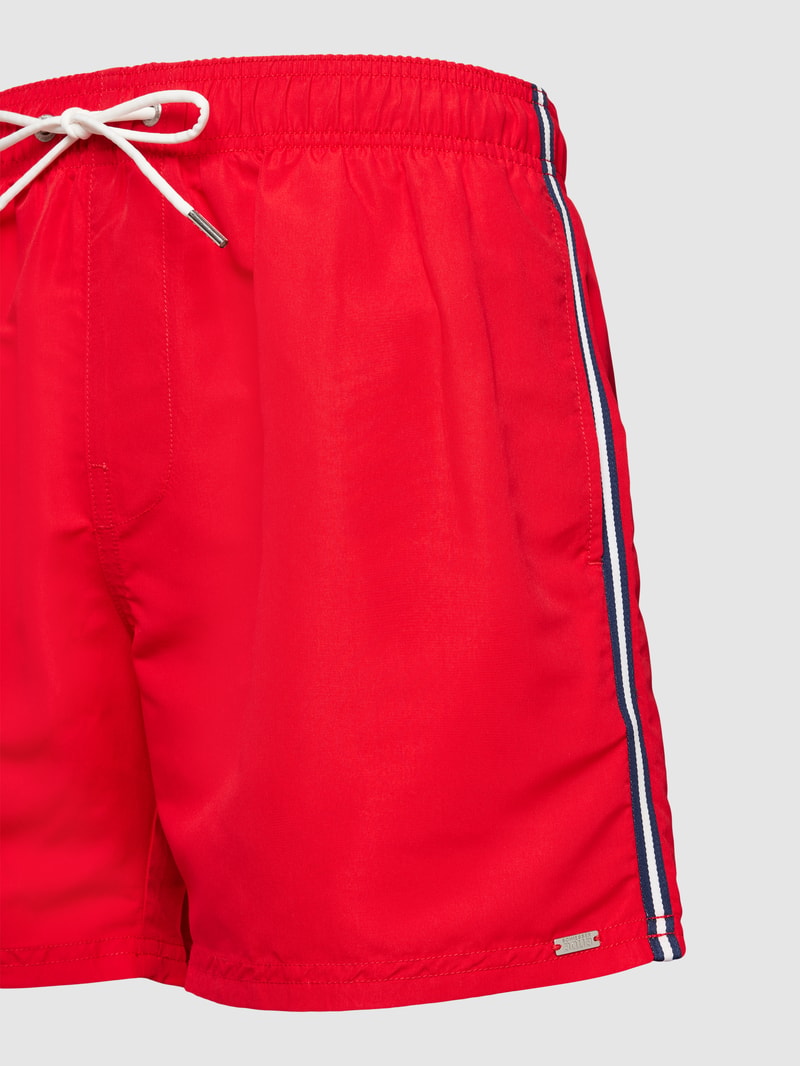 Badehose mit Stretch-Anteil Modell 'Aquarium' in rot