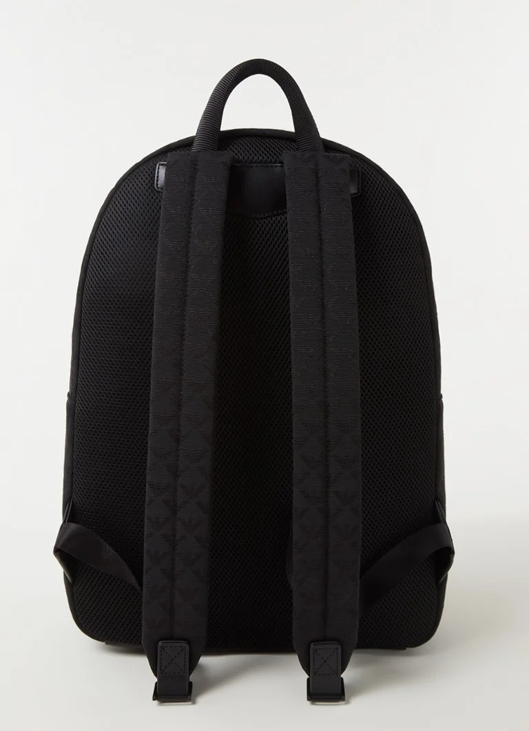 Rucsac Emporio Armani cu logo imprimat și compartiment pentru laptop de 13 inch.