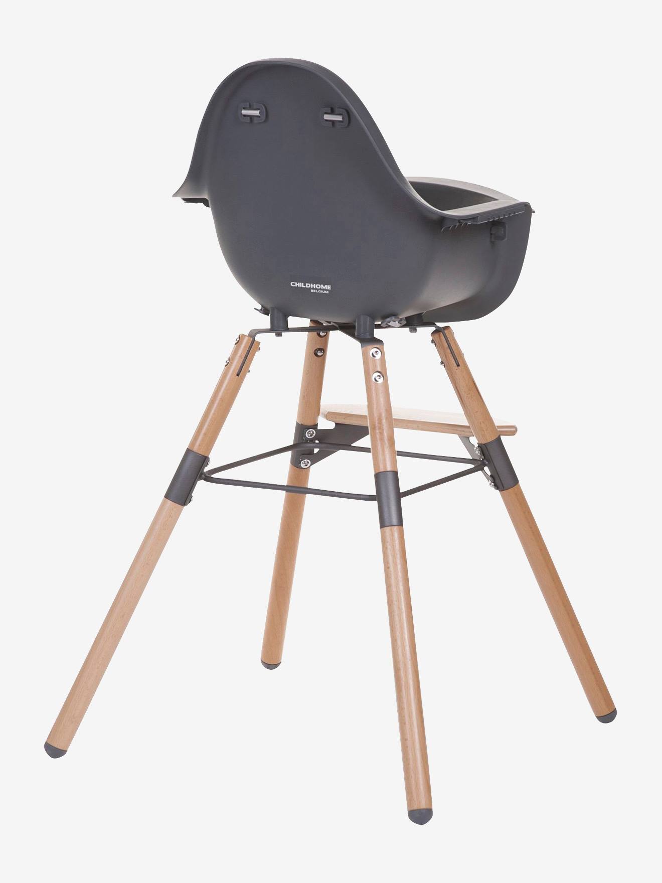 Chaise haute Evolu 2 + arceau CHILDHOME naturel anthracite