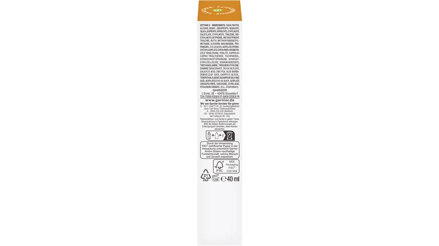 Garnier Ambre Solaire super UV Niacinamid Sonnenschutzfluid 40 ml