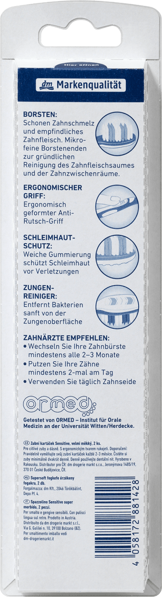 Zahnbürste Sensitive super soft (Doppelpack), 2 St