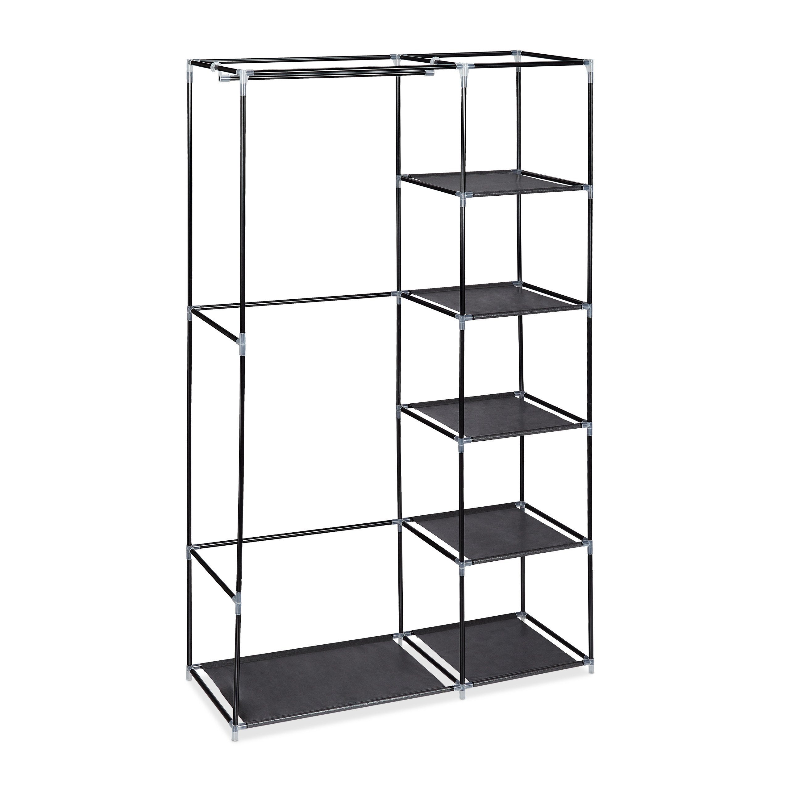 relaxdays Stoffschrank 1 x Stoffschrank schwarz
