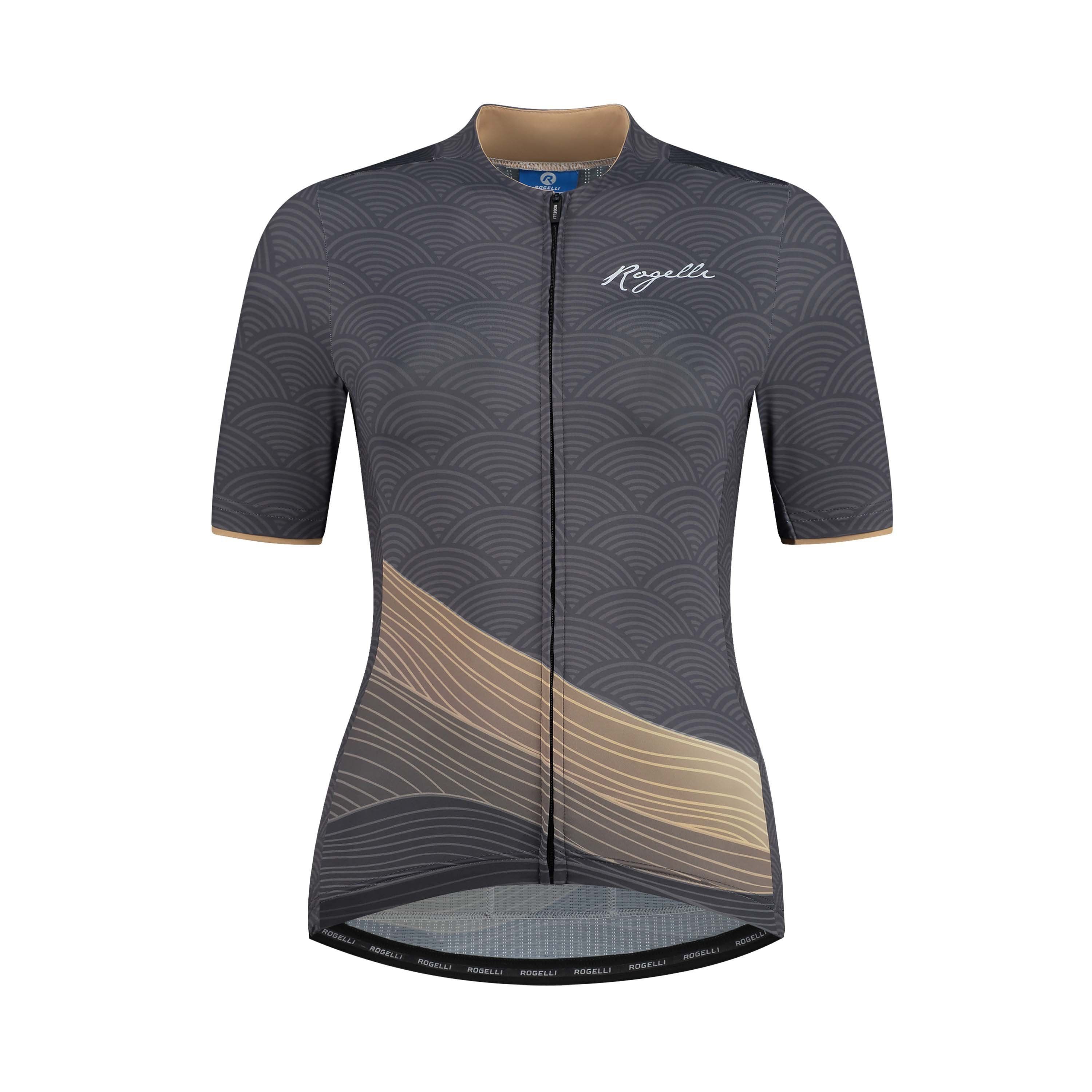 Rogelli Peace Grau/Gold Damen Radtrikot Kurzarm