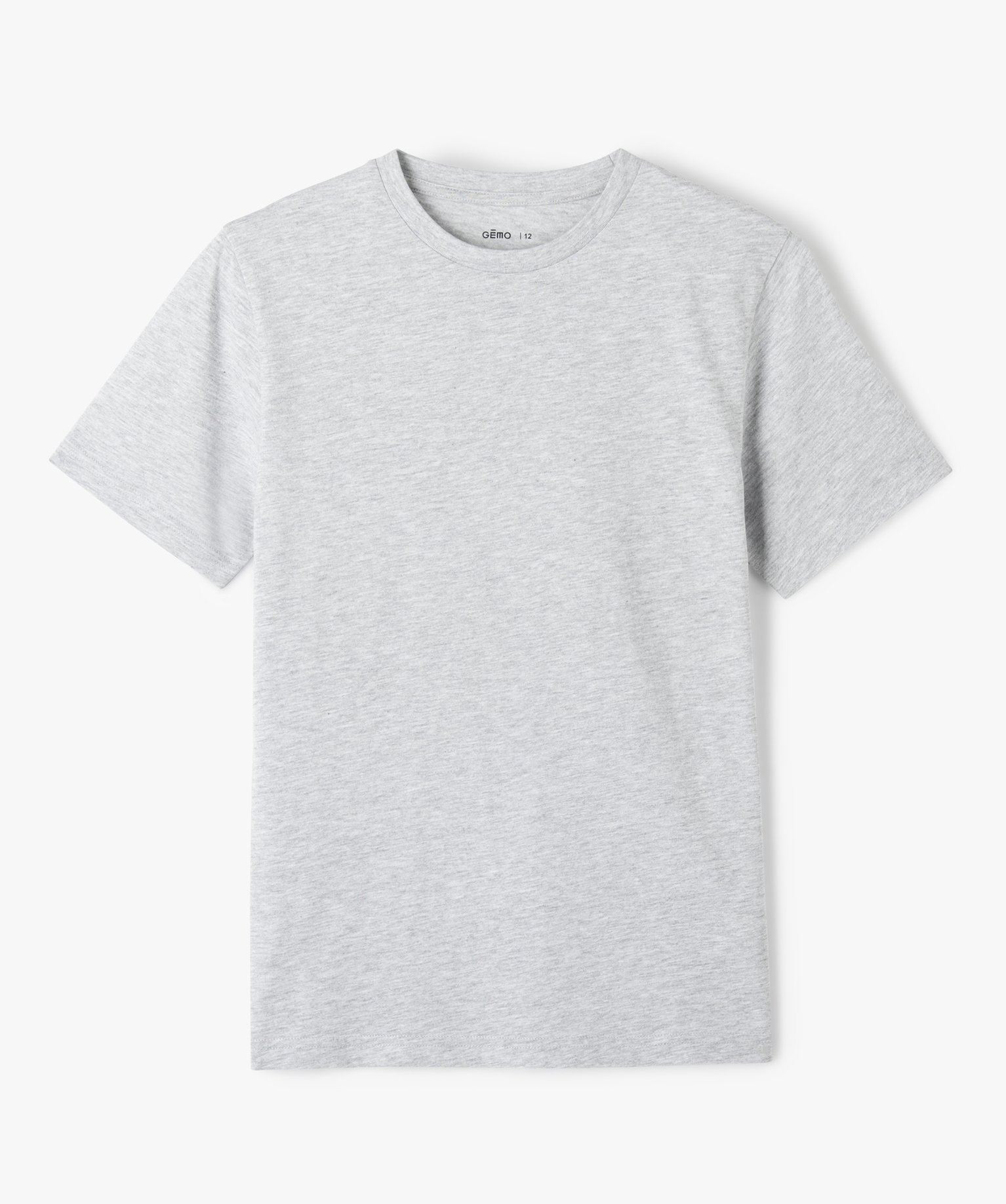 Tee-shirt à manches courtes uni Garçon gris | GEMO