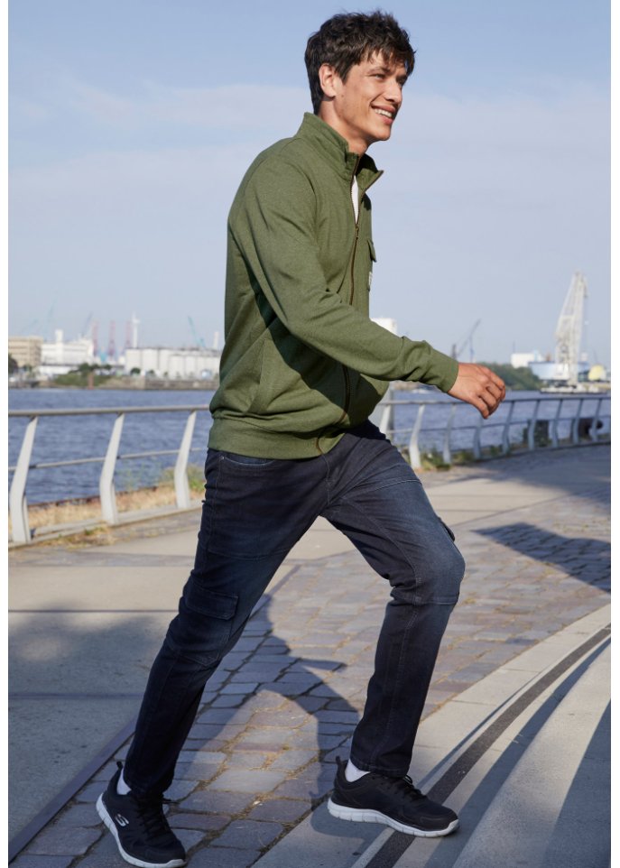Sweatjacke mit recyceltem Polyester