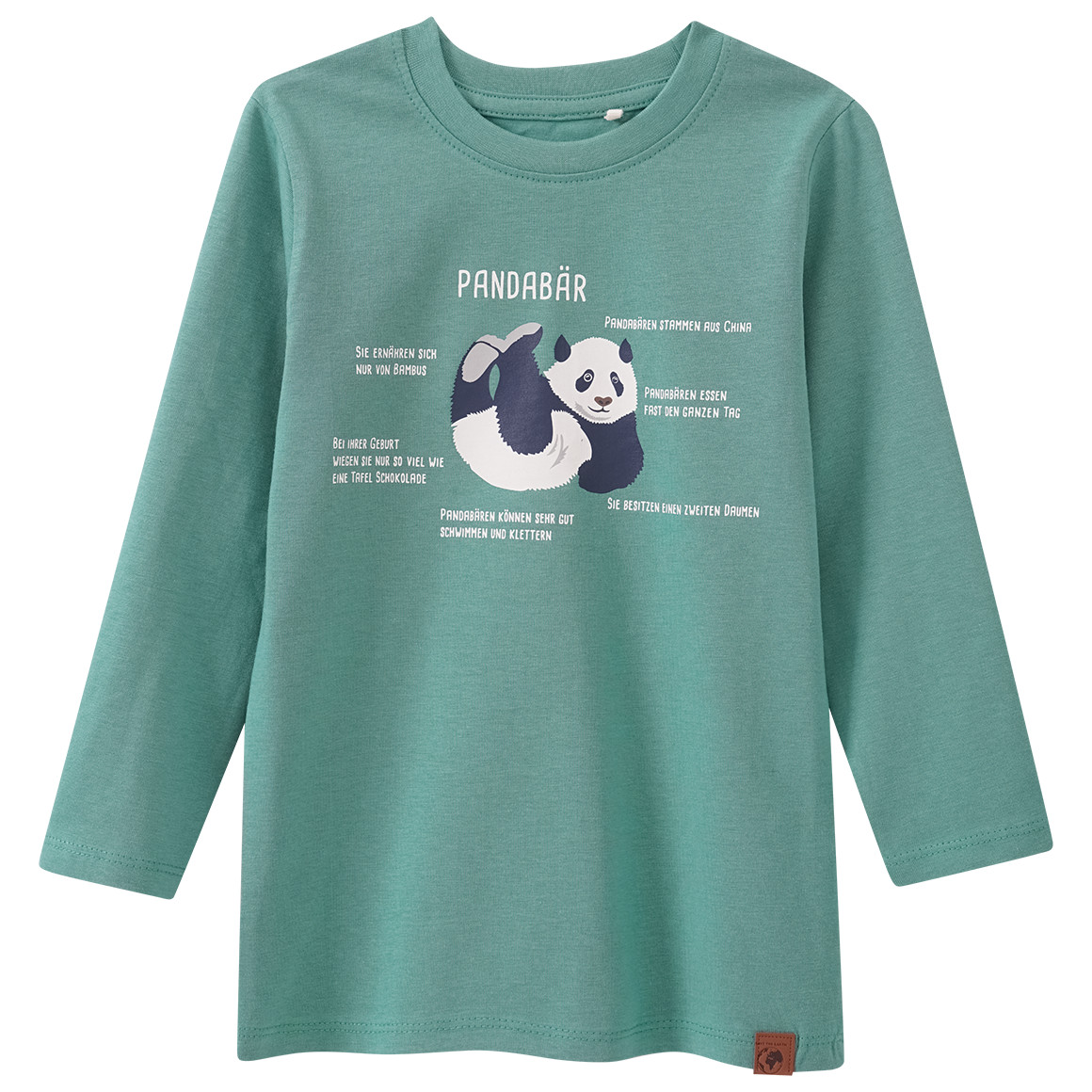 Kinder Langarmshirt mit Pandabär-Print