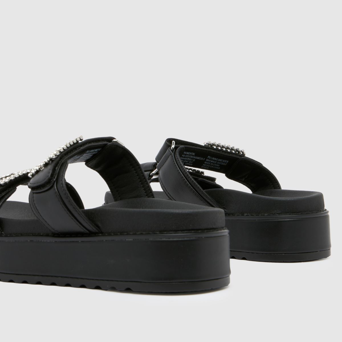Steve Madden monumentális szandálok fekete és ezüst színben