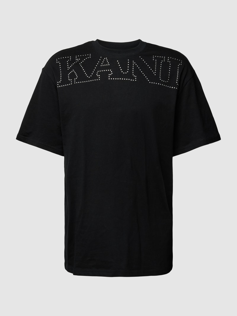 T-Shirt mit Label-Print in black