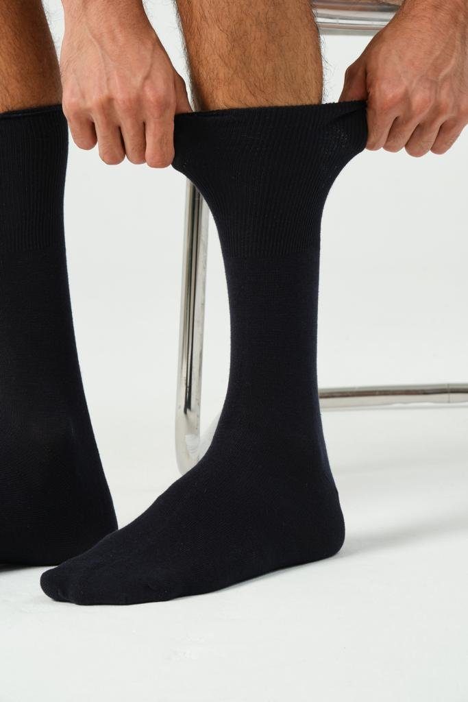 NERS Diabetikersocken für Damen und Herren aus hochwertiger weicher Baumwolle und ohne Gummi (6 Paar) Ohne elastischen Bund für Sensible Füße