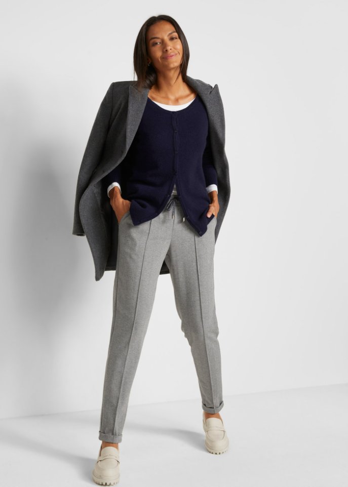 Wollstrickjacke mit Good Cashmere Standard®-Anteil